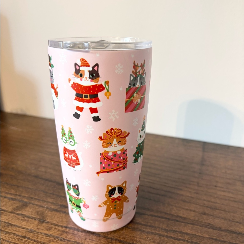 🐈🎄Clementine Christmas Cat Tumbler 20 oz. NEW